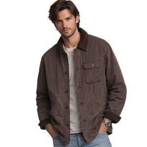 Vintage Gap Chore Coat Corduroy Men's Large Brown Canvas Barn Jacket 90s Y2K‎